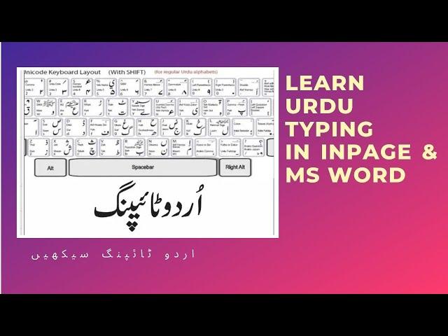 How to Type Urdu in ms word, inpage  | Learn Urdu Typing