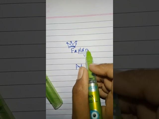 #fahad  #name logo #youtubeshorts #design #plzzsubscribemyyoutubechannal