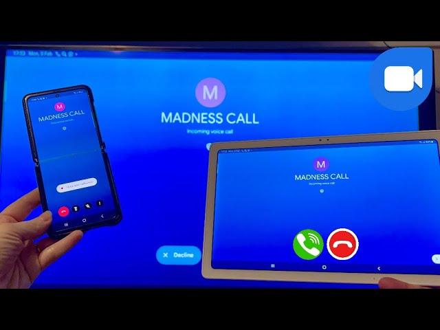 Incoming Call Google Meet on Smart Tv & Samsung Tab A7 at the same time,Outgoing Call Samsung Z Flip