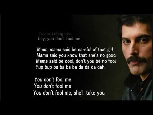 Queen - You Don´t Fool Me - HQ - Scroll Lyrics "22"