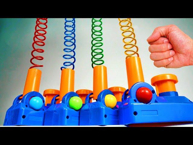 Iron Tube Marble Run Race ASMR # 1  How High is the Sky  Creative Healing Sound Machine DIY Build