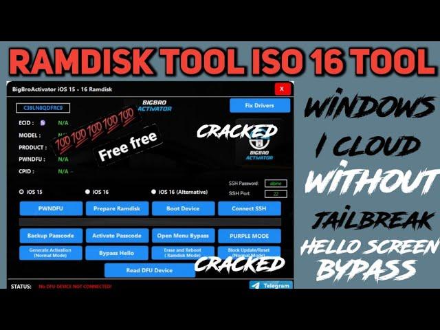 BigBroActivator iOS 15-16 Windows Ramdisk Tool [NEW]