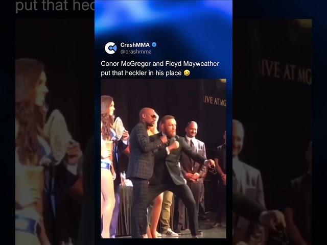 Conor McGregor and Floyd Mayweather put heckler in his place 