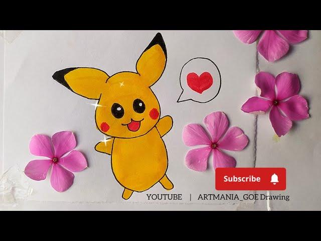 How To Draw Pikachu | Easy Drawing | Step By Step Tutorial For Beginners | @ARTMANIA_GOEDrawing