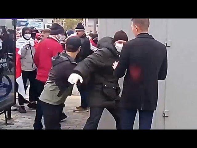 Протестующие напали на журналистов БТ: как прошёл воскресный марш в Минске?