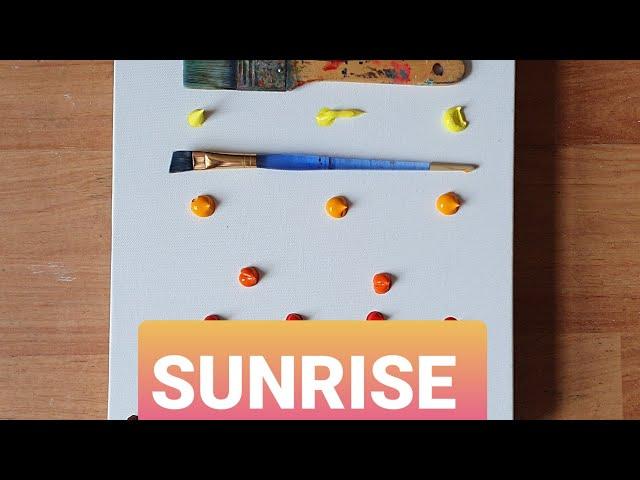 #Sunrise / Easy Acrylic Painting for beginners / Anjali fine arts - Abstract Art #howto