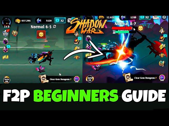 F2P BEGINNERS GUIDE // SHADOW WAR IDLE