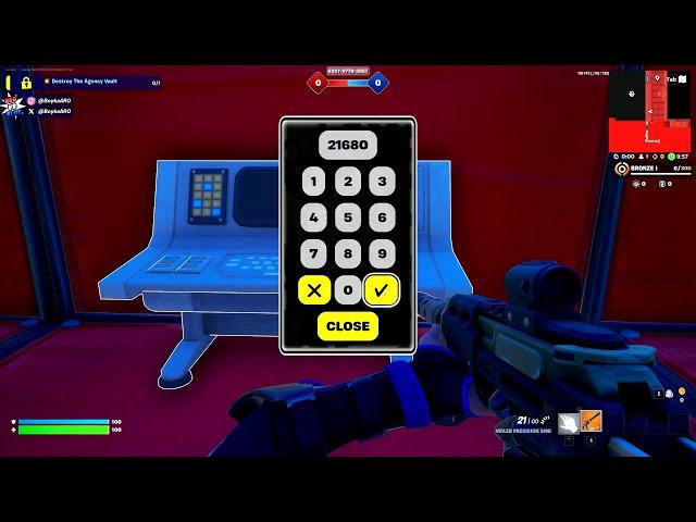 ALL SECRET CODE FIRST PERSON RED VS BLUE MAP 7001-0148-8021 FORTNITE