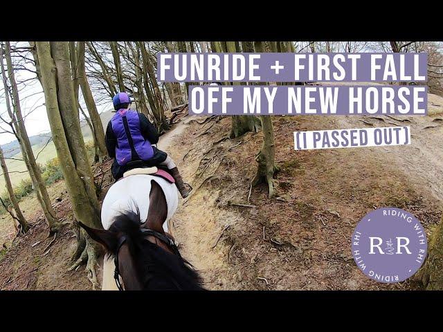 First Fall On My New Horse | GoPro Fun Ride | Riding With Rhi, UK Equestrian YouTuber