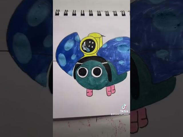 Drawing Blue Shutterbug From Special Agent Oso #drawing #coloring