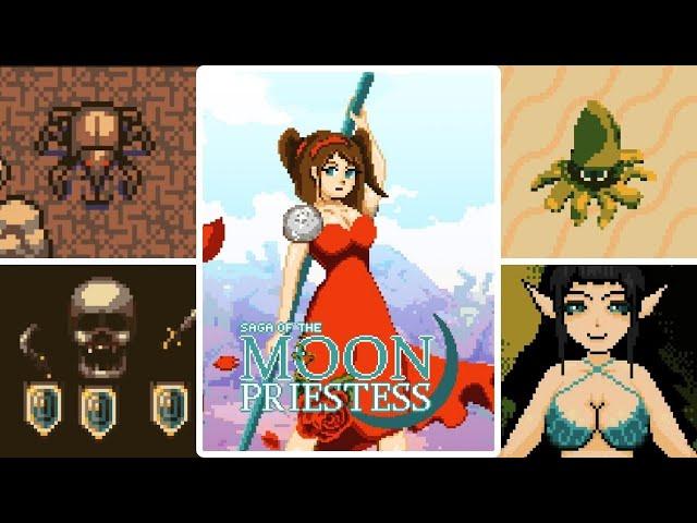 Saga of the Moon Priestess - All Bosses + Ending