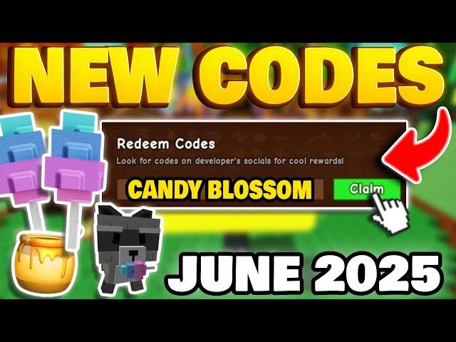 ALL NEW GROW A GARDEN CODES IN JUNE 2025  GET CANDY BLOSSOM & HONEY | ROBLOX GROW A GARDEN CODES