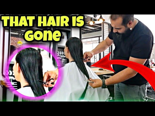 Very long hair? GONE - Long to Short Haircut | HAIR ASMR CEYHUN