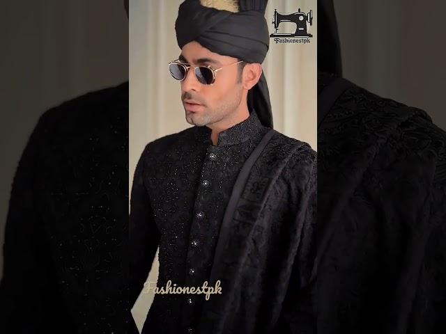 black mesoori classic turban  style sherwani | #mensfashion #viral #groom #sherwani