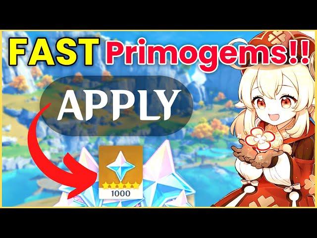 How To Earn 1000 Primogems FAST!!! (In 1 CLICK!) | Genshin Impact