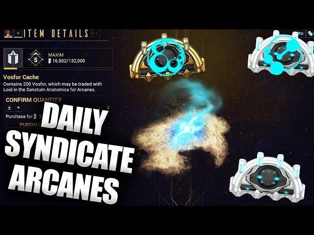 Get Warframe Arcanes Daily Through Syndicate Standing!