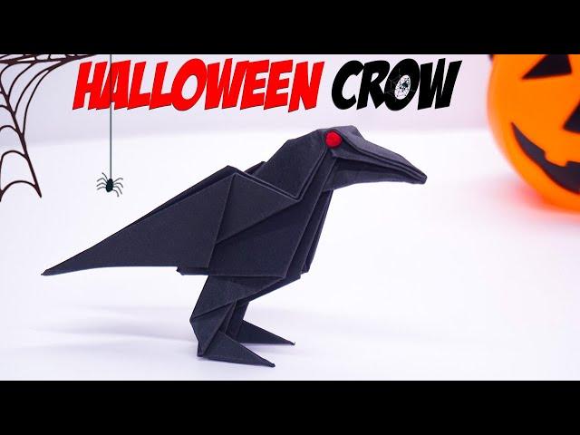  Origami Crow for Halloween  Origami Raven for Halloween