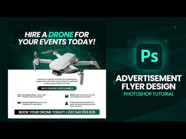 How To Design a Creative Minimal ADVERTISEMENT FLYER in PHOTOSHOP | Step By Step Tutorial