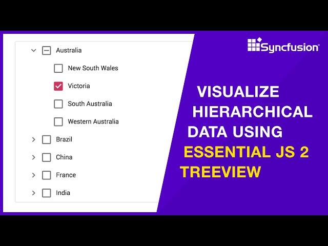 View Hierarchical Data Using Essential JS 2 TreeView Component