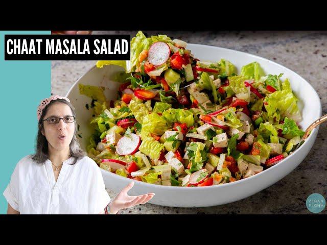 CHAAT MASALA plus fresh, crunchy veggies makes an amazing DINNER SALAD!