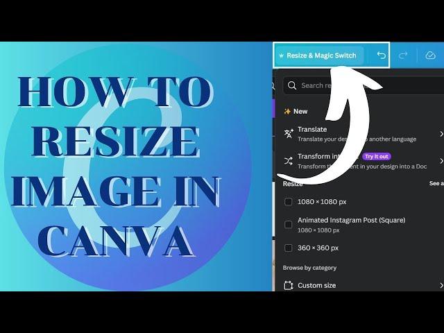 HOW TO RESIZE IMAGE IN CANVA | TIPS AND TRICK