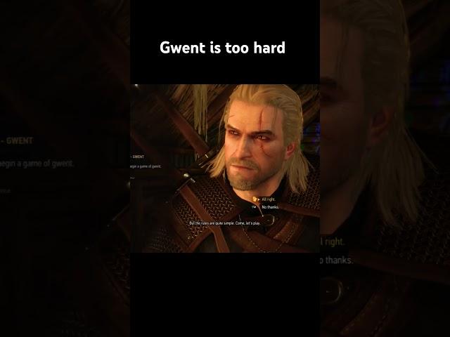 He doesn't even want to hear the name #thewitcher3 #gaming #funny #cdprojektred #gwent #thewitcher