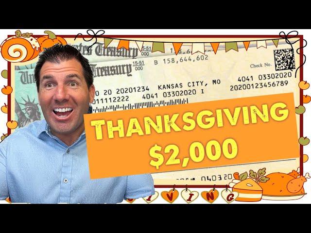  Thanksgiving Day: $2,000 4th Stimulus Check Update - Social Security, SSDI, SSI, Low Income