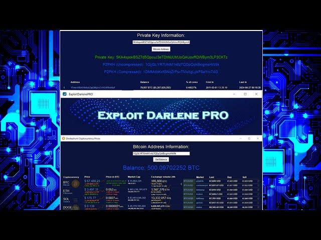 Lost Bitcoin Wallet 500.09 BTC decrypt the password for Wallet.dat using ExploitDarlenePRO + Tools№2