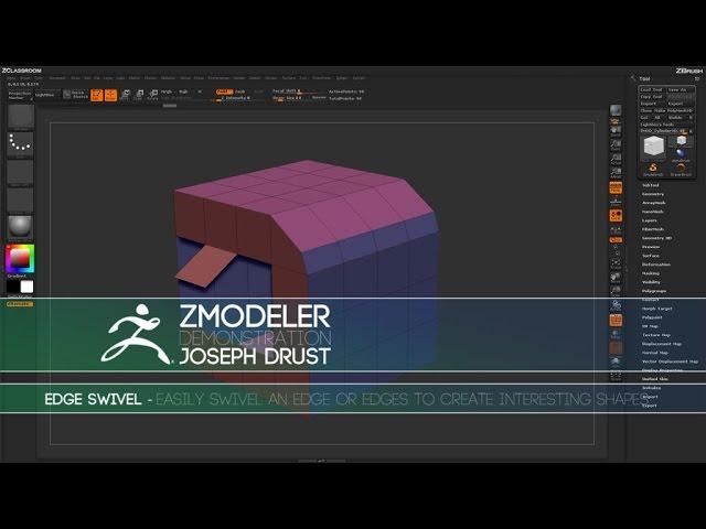 ZBrush ZModeler Edge Actions - Edge Swivel