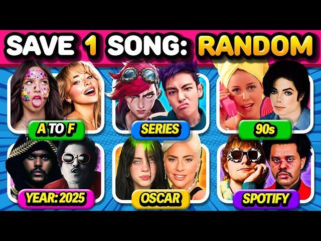 Save One Song: RANDOM Rules #10, Newer Challenging Rules, 6 Songs quiz | Music Quiz