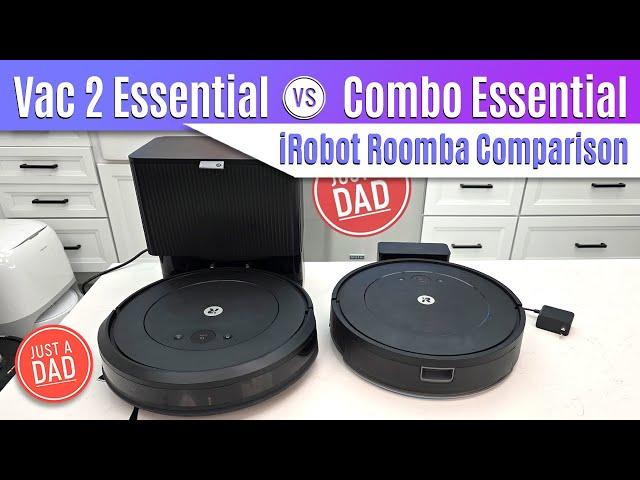 iRobot Roomba Essentials Robot Vacuum COMPARISON Vac 2 (Q052) vs Combo (Y0110)  With Self Empty Base