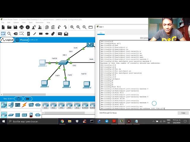 CCNAv7 - 11.6.1 Packet Tracer Switch Security Configuration - By VeryTutos