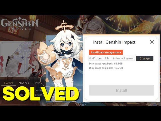 How to Fix Genshin Impact Insufficient Storage Error in Windows Pc or Laptop