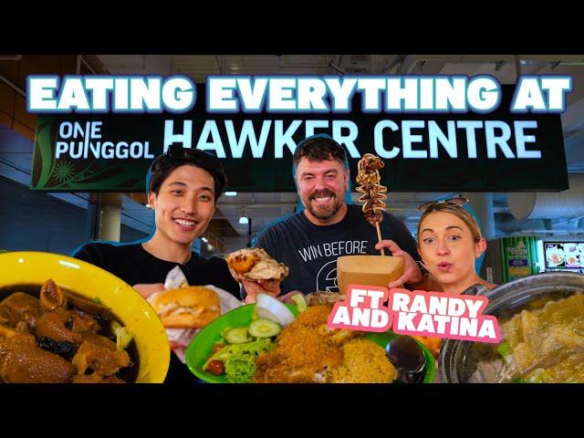 $100 One Punggol Hawker Challenge Ft @RandySantel&@KatinaEatsKilos! | ORDERING FROM EVERY STALL?!