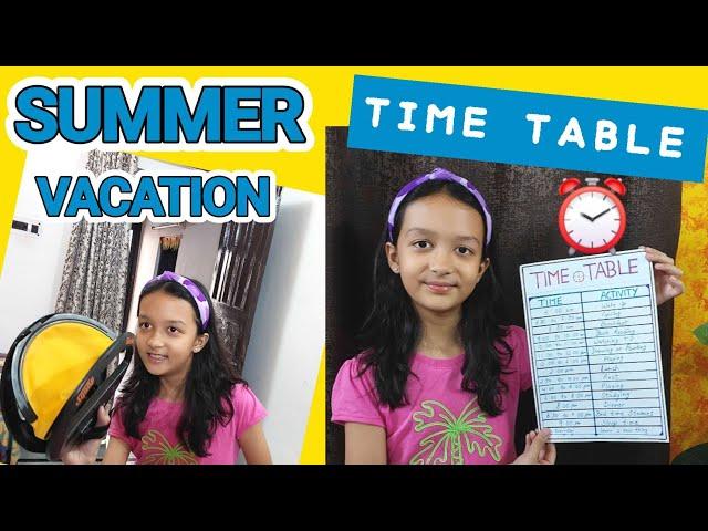 SUMMER VACATION - Time Table ⏰️  | Summer Break Routine | Aayu and Vanu