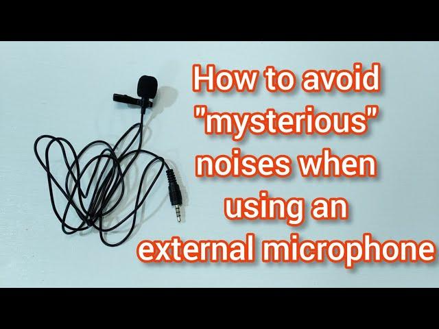 How to remove a type of noise from your lavalier microphone