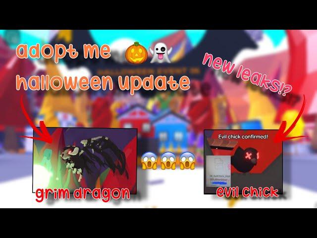 the new GRIM DRAGON and EVIL CHICK?! | adopt me halloween update leaks 2024