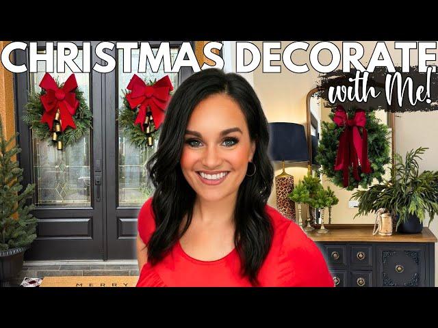 Christmas Decorate with Me: Transforming the Front Entryway & Porch!