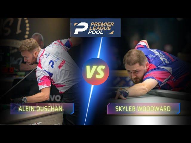 ALBIN OUSCHAN  VS  SKYLER WOODWARD  | 2024 PREMIER LEAGUE POOL #billiards  #highlights #nineball