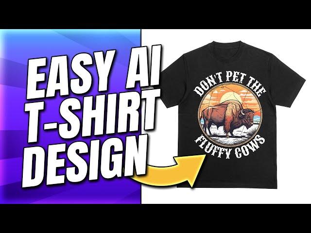 EASY A.I. T-SHIRT DESIGN FOR BEGINNERS! (Kittl Tutorial)