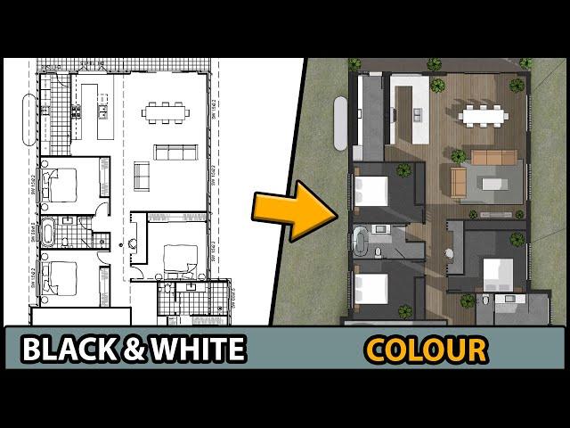 ArchiCAD Tutorial: Master Coloured Plans - 2 min