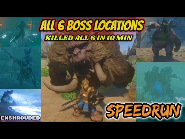 Enshrouded All 6 Bosses Speedrun