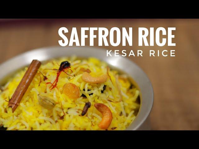 Saffron rice I Kesar rice I kesar pulao recipe | Holi special recipe | saffron pulao recipe R-125