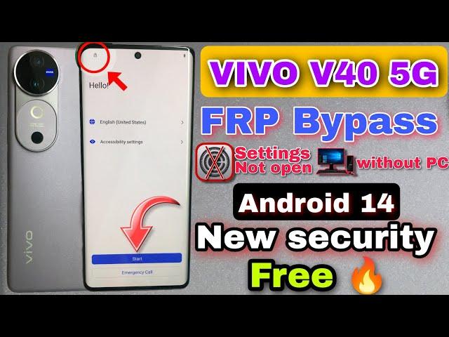 Vivo V40 Frp Bypass || Setting Not Open Android 14 || Vivo V40 Google Account Bypass New Method 2025