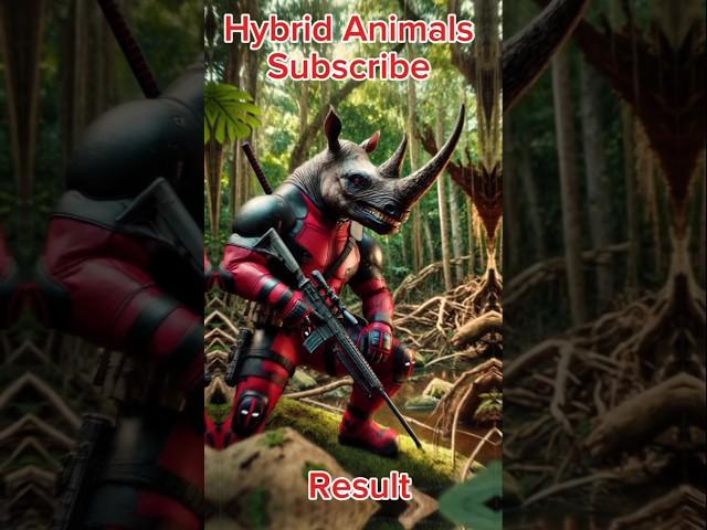 Deadpool and Rhino hybrid #avengers#animalfusion#fusionanimals#marvel #trend#animals#superherofusion