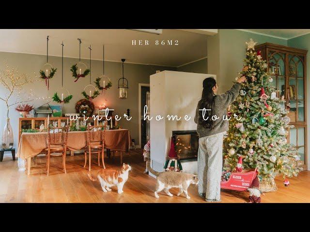 #163 Winter home tour | easy christmas decorations idea | snowy days in the countryside 