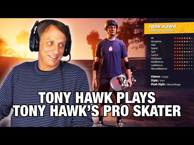 Is Tony Hawk Actually Good At His Own Game?? | Tony Hawk Plays Tony Hawk's Pro Skater 1+2