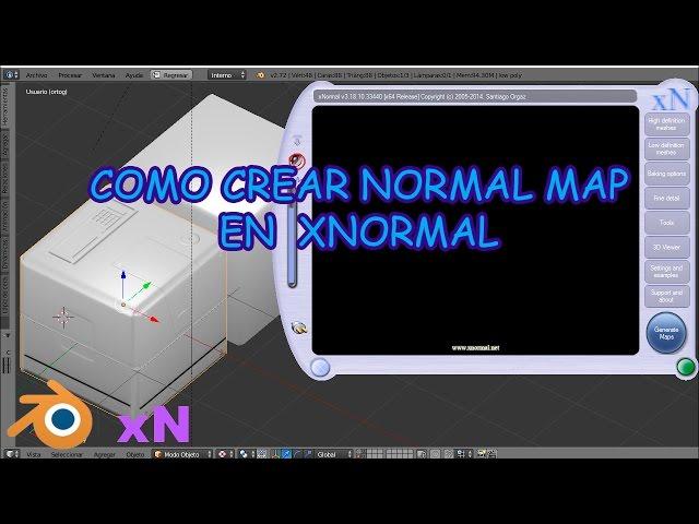 como crear normal map con xnormal y blender