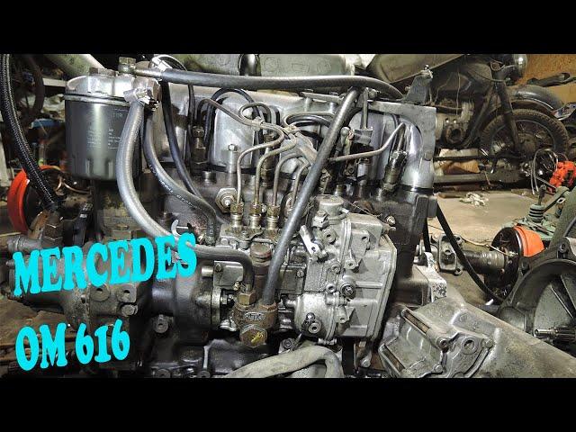 Сборка двигателя MERCEDES OM 616| T1 W123 MB 100 | Old Diesel Engine repair| OM 615 617