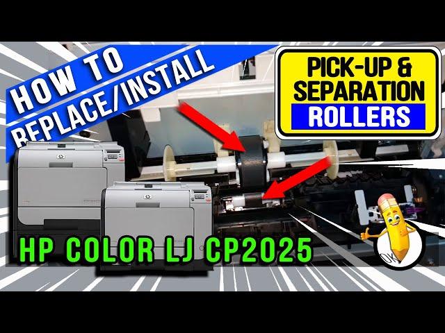 How to Replace & Install New Pickup & Separation Rollers | Color Laserjet Cp2025